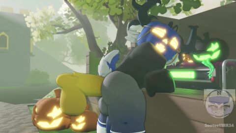 ahe_gao ahegao_face anal anal_insertion anal_sex animated ass background balls ballsack clothing cum cum_inside cumming cumming_while_penetrating dusekkar_(forsaken) ears_down floating_penis forsaken_(roblox) gay gay_sex large_penis male male/male male_only male_penetrating noob noob_(forsaken) noob_(roblox) penis penis_in_ass pumpkin pumpkin_head roblox robloxian socks sootee11 sound straight_to_gay tagme tail video video_games