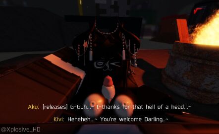 1boy 1girls 3d after_fellatio areolae black_body blocky_body boobjob breasts cum cum_in_face decaying_winter english_dialogue female male nipples paizuri penis roblox roblox_game robloxian tagme xplosive_hd