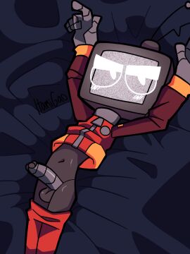 1boy 2024 annoyed annoyed_expression arms_up balls bed bedsheets big_eyes blush cartoony cel_shading el_ultimo_tvnauta erection eyebrows frown grey_body itamigao male male_only metallic_body mouthless navel non-human object_head pants_down penis perfectos_desconocidos pinup robot robot_boy robot_humanoid screen_face self_upload shirt_lift shirt_up solo solo_focus solo_male static sweater thick_eyebrows toony turtleneck turtleneck_sweater tv tv_head tv_head_robot tv_nauta tv_screen youtube youtube_avatar youtube_hispanic youtuber zipper