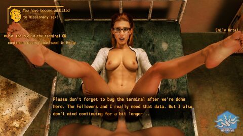 1boy 1girls 3d 3d_(artwork) abs barefoot breasts dialogue edited emily_ortal english_text faceless_male fallout fallout_new_vegas feet feet_up female glasses itirick labcoat leg_grab legs_up long_hair looking_at_viewer lying lying_on_back male male_pov medium_breasts missionary missionary_position nipples no_bra no_panties nsfw4ve pov realistic red_hair scientist skinny soles straight text toes toned toned_female vault_boy video_game_character