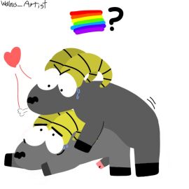 1:1 animal_genitalia animal_penis bighorn_sheep bovid bovid_horn caprine caprine_horn comedy_central duo fur genitals grey_body grey_fur heart_symbol hooves horn love male male/male mammal not_furry penis ram_horn rammyariesgoated sex sheep south_park walrus_artist