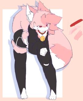 bent_over clothed furry pink_fur puffi_(pinkpoffinz) solo theeiis