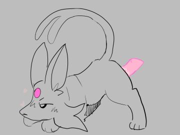 animated eeveelution espeon female feral generation_2_pokemon hi_res masturbation nintendo pokemon pokemon_(species) simple_background solo xxstrangerxx