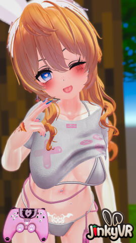 1girls 3d 3d_model accessories accessory arms artist_request ass athletic athletic_female belly_button_piercing big_ass big_butt blue_eyes blush bra breasts bunny_ears bunny_girl close-up controller crop_top_sweater curvaceous curvy curvy_body curvy_female curvy_figure cute earring earrings eye_contact face_tattoo female female_ass female_focus female_nudity female_only fingers fit fit_female front_view functionally_nude game_controller heart heart-shaped_pupils heart_eyes humanoid jewelry jinkyvr knees leaning_forward legs light light-skinned_female light_skin looking_at_viewer mature_female medium_hair messy messy_hair mostly_nude mouth necklace open_mouth orange_hair outdoors outside pale_skin panties pose practically_nude pubic_tattoo round_ass round_butt shiny shiny_skin short short_female smaller_female solo solo_female solo_focus standing sweater tattoo thick_thighs thigh_gap thighs tongue tongue_out two-tone_hair underwear up_close virtual_reality virtual_youtuber voluptuous voluptuous_female vrchat vrchat_avatar vrchat_media vrchat_model wet wet_body white_sclera wink winking winking_at_viewer