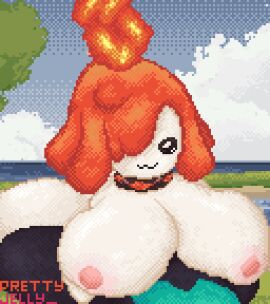 :3 animated areola ass big_ass big_breasts big_butt bodily_fluids breast_play breasts crayon_character cum detailed_background digital_media_(artwork) duo ejaculation female fire flambelle foreskin generation_4_pokemon genital_fluids genitals huge_breasts loop male male/female nintendo nipples one_eye_obstructed outside pal_(species) palworld penis pixel_(artwork) pixel_animation pixel_art pocketpair pokemon pokemon_(species) prettyjelly sex shinx short_playtime thick_thighs titjob uncircumcised unretracted_foreskin