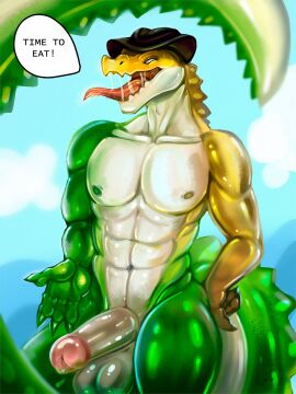 1boy 2024 abs anthro anthro_focus anthro_only anthro_solo athletic athletic_anthro balls completely_nude crocodile crocodilian crocodylid digital_drawing_(artwork) digital_media_(artwork) erect_penis erection glans glitch_productions gummigoo_(the_amazing_digital_circus) gummy_(food) gummy_creature hat headgear headwear humanoid_genitalia humanoid_penis living_candy living_food male male_anthro male_focus male_only nude nude_male open_smile pecs pectorals penis precum precum_drip presenting_balls presenting_penis reptile reptile_humanoid scalie silverellaart smile smiley_face smiling_at_viewer solo solo_anthro solo_focus solo_in_panel solo_male talking_to_viewer the_amazing_digital_circus tongue tongue_out