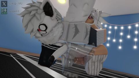 anal anal_sex axolotl big_ass big_balls big_penis blocky_body blowjob blush cat_ears deepthroat femboy gay gay_domination gay_male gay_sex glasses heart_cutout mating_press roblox robloxian tagme thick_thighs tights video white_gloves white_hair white_socks yopi_(yopimz) yopimz