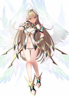 female goddess mythra mythra_(xenoblade) unknown_artist xenoblade_(series) xenoblade_chronicles_2