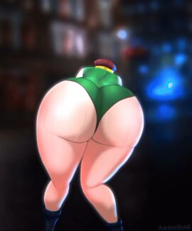 1girls 5:6 aeondud animated ass ass_focus blonde_hair cammy_white facing_away female from_behind huge_ass leotard light-skinned_female light_skin solo street_fighter stretching vertical_video