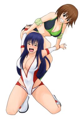 breasts catfight female female_only fukuoka_moe hagiwara_sakura pro_wrestling ryona sekai_de_ichiban_tsuyoku_naritai! wrestler wrestling wrestling_boots wrestling_femdom wrestling_outfit wrestlingryona