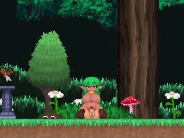 animated big_breasts blueskin_no_mori brown_eyes elf elf_ears elf_female elf_girl female female/male female_focus female_on_top female_penetrated female_riding forest forest_background forest_elf forest_of_the_blue_skin green_hair large_boobs large_breasts male/female pixel_art riding riding_cock riding_dick riding_penis tagme vaginal_penetration vaginal_sex video visible_breath zell23 zell_(999)