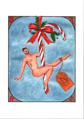 ass birthday_suit brad_evans christmas gay gay_male holidays ink ink_art male male_only mixed_media mixed_media_(artwork) naked naked_male onlyfans_model pen pen_art pin_up sketches_by_adab youtube youtuber