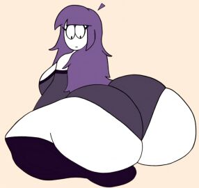 1girls ass big_ass big_butt fat_ass fat_butt female female_only huge_ass huge_butt lila_(spooky_month) looking_back milf modinnikita mother purple_hair sitting solo spooky_month sr_pelo thick_ass thick_butt
