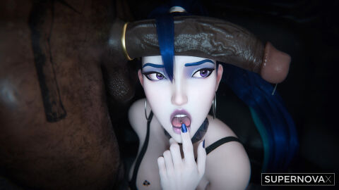 1boy 1girls 3d big_breasts big_penis blue_hair blue_nails bra breasts choker cock_ring completely_nude dark-skinned_male dark_room dark_skin eyeliner eyeshadow female female_focus finger_in_mouth hoop_earrings interracial k/da_all_out_kai'sa k/da_all_out_series kai'sa large_penis league_of_legends light-skinned_female light_skin lipstick looking_at_penis makeup male nail_polish nipples nude nude_female nude_male open_mouth penis penis_awe penis_on_face piercing piercings purple_eyes purple_lipstick qos qos_tattoo queen_of_spades queen_of_spades_tattoo supernovax tongue tongue_piercing veiny_penis