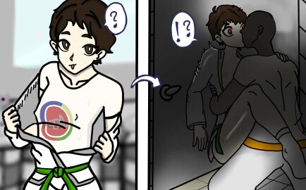 anon anonymous_male femboy gay gay_sex jadeondeeznu karate_gi kurt_daniel low_res lowres male original original_character yaoi