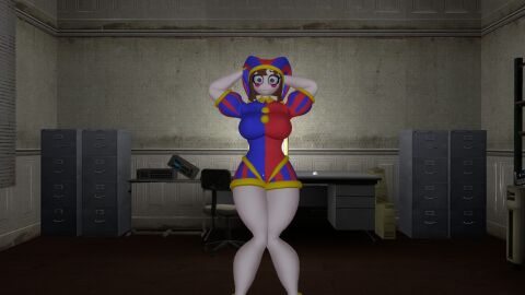 3d breasts female garry's_mod glitch_productions gmod hornykat89 pomni pomni_(tadc) pomni_(the_amazing_digital_circus) pose posing tadc the_amazing_digital_circus