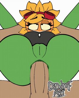 1boy 1girls ahe_gao anal anal_insertion anal_sex animated big_breasts big_butt big_penis breasts buble_butt deadmfart eyelashes eyes_rolling_back female female_focus gif green_skin looking_up male penis plants_vs._zombies plants_vs_zombies plants_vs_zombies:_heroes pov solar_flare_(pvz) straight sunflower_(pvz) upright_straddle white_background