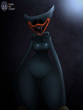 2024 2d 2d_artwork anthro anthro_female artist_logo artist_name beanontoast blue_fur female female_only genderswap genderswap_(mtf) horror huggy_wuggy mob_entertainment mob_games nightmare_huggy_wuggy nightmare_waifu poppy_playtime poppy_playtime_(chapter_3) red_lips rule_63 sharp_teeth solo thick_thighs weird_eyes