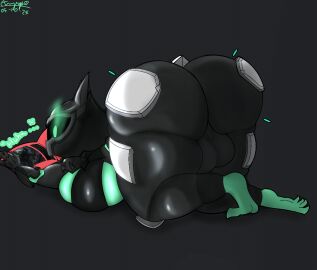 1futa amorys armor ass ass_focus balls ballsack big_ass big_balls big_breasts breasts chubby covered_breasts curvy feet feet_up futanari genderswap genderswap_(mti) glowing_eyes green_body green_eyes horns huge_ass intersex laying_down league_of_legends mordekaiser reading riot_games rule_63 squished_breasts thick thick_ass thick_thighs