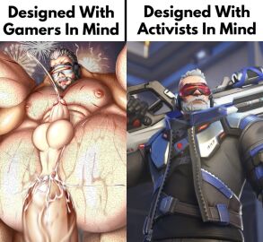 anal anal_insertion anal_sex bara beard big_penis cock cum cum_in_ass cum_inside cumming cumming_from_anal_sex cumming_in_ass cumming_inside cumming_together cumming_while_penetrated cumming_while_penetrating daddy designed_with_gamers_in_mind dick dilf full_nelson full_nelson_anal gay gay_domination huge_cock huge_penis male male/male male_only maledom malesub meme meme_reference overwatch overwatch_2 penis soldier_76 soldier_76_(overwatch_2_suit) standing standing_sex thick_penis tongue_out veiny veiny_penis white_hair yaoi zacknoxz_(artist)