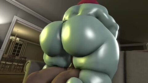 1boy 1boy1girl 3d animated back_view big_ass big_body big_breasts big_butt dominant dominant_female dragon_ball dragon_ball_super enjoying fat fat_ass female female_penetrated ironhawk male male/female no_sound ribrianne riding riding_penis tagme video