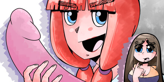 2girls aged_up blue_eyes brown_hair commission_art commissions_open dildo female go-toubun_no_hanayome incest nakano_miku nakano_nino parallel_vlad red_hair sisters white_skin yuri