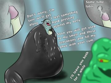 2022 20th_century_fox 20th_century_studios absurd_res anal anus belly belly_button blob blue_sky_studios bodily_fluids crud cum cum_in_belly cum_in_belly_button digital_drawing_(artwork) english_text evil fat flynn_(ice_age) gay goo goo_creature green_body green_goo green_slime grey_skin hi_res human humanoid humanoid_genitalia humanoid_penis ice_age:_continental_drift ice_age_(series) male monster obese ooze overweight penis rubber_suit sea seal simple_background slime swizy tight what what_the_fuck_am_i_looking_at yellow_eyes