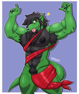 abs absurd_res anthro armpit_hair body_hair chest_hair christmas dg254 dg_(character) digital_media_(artwork) dragon ear_piercing facial_hair genitals hair hi_res holidays humanoid looking_at_viewer male male_only meme meme_reference muscular muscular_anthro muscular_male mythological_creature mythological_scalie mythology nipples nude nude_guy_wrapped_in_ribbons_standing_(meme) pecs penis piercing pubes scalie simple_background smile solo tail tongue tongue_out wrapped_up