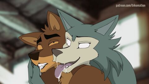 2boys 2d_animation 5_fingers animated anthro anthro_on_anthro anthro_penetrated anthro_penetrating anthro_penetrating_anthro beastars better_version_at_source bikomation black_eyes black_nose bodily_fluids body_hair brown_body brown_fur canid canine canis cheek_tuft chest_hair claws clenched_teeth close-up crossover detailed_background digital_media_(artwork) dreamworks duo embrace eyebrows facial_expressions facial_tuft finger_claws finger_in_mouth fingers fluffy fluffy_ears fluffy_hair frame_by_frame fur furry gay good_boy grey_body grey_fur head_grab hug hugging hugging_from_behind intraspecies legoshi_(beastars) licking long_ears looking_at_another looking_pleasured male male/male male_only male_penetrated male_penetrating male_penetrating_male mammal moan moaning moaning_in_pleasure mr._wolf_(the_bad_guys) multicolored_body multicolored_fur narrowed_eyes netflix open_mouth orgasm_face penetration pleasure pleasure_face pleasured pleasured_face saliva saliva_drip saliva_on_tongue sex short_playtime tan_body tan_fur teeth teeth_clenched the_bad_guys thick_eyebrows tongue tongue_licking tongue_out tuft two-tone_body two-tone_fur universal_studios wet wide_eyed widescreen wolf yellow_sclera