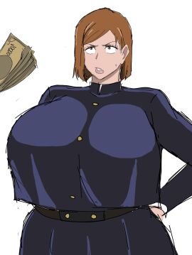 breasts female huge_breasts jpg jujutsu_kaisen kugisaki_nobara momiji_(artist) nobara_kugisaki tagme twitter_link