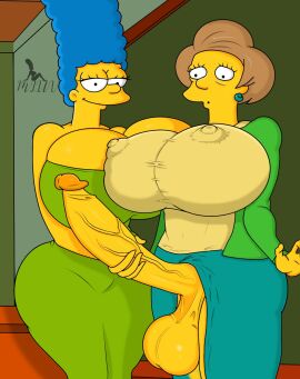 1futa 1girls 20th_century_studios areolae balls big_areola big_balls big_breasts big_cock big_nipples big_penis big_testicles blue_hair breasts cock dickgirl disney edna_krabappel erect_nipple erect_nipples erect_penis erection female futa_on_female futanari huge_balls huge_breasts huge_cock huge_nipples huge_testicles hyper_breasts hyper_penis intersex large_areolae large_balls large_breasts large_cock large_penis large_testicles long_hair long_penis marge_simpson mluv nipples penis scrotum testicles the_simpsons uncensored veiny_penis yellow_body yellow_skin