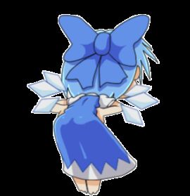 1girls animated animated_gif ass blue_eyes cirno dancing daniel_renard fairy female gif seductive solo touhou transparent_background twerking