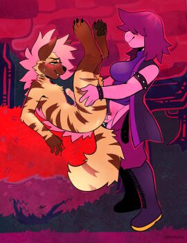 1futa anal anal_sex anthro anthro_on_anthro anthro_penetrated anthro_penetrating anthro_penetrating_anthro armband ass balls bedroom_eyes belt bodily_fluids boots bottomwear bracelet brown_body brown_fur brown_pawpads brown_stripes cheek_tuft chin_tuft clothed clothing cum cumshot deltarune dinosaur ejaculation erection extinct facial_tuft fangs footwear fur futa/male futa_penetrating futa_penetrating_male futanari genital_fluids genitals hair hair_over_eyes half-closed_eyes hi_res humanoid_genitalia humanoid_penis hyena intersex intersex/male intersex_penetrating intersex_penetrating_male jewelry male male_penetrated mammal narrowed_eyes nude open_belt open_bottomwear open_clothing open_pants orgasm pants pawpads paws penetration penile penile_penetration penis penis_in_ass pink_hair prehistoric_species purple_body purple_hair purple_scales reptile scales scalie seductive sex sleeveless_turtleneck smile sparkibarki striped_body striped_fur striped_hyena stripes studded_armband studded_bracelet studded_jewelry studs susie_(deltarune) tan_body tan_fur teeth topwear tuft undertale_(series) vest