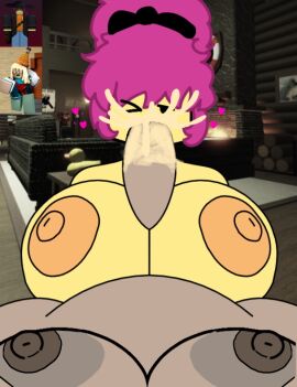 118o8 1futa 1girl 3d_background beat_banger big_breasts cheating cheating_girlfriend cheating_wife chubby_futa cucked_by_futa cum curvy curvy_female curvy_figure female forsaken_(roblox) futa_on_female futa_pov futanari heart jane_doe_(forsaken) jane_doe_(roblox) paizuri reference_image roblox roblox_background roblox_game robloxian screencap_background sucking_penis tagme titjob unknown_artist