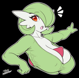 big_breasts breasts cleavage female gardevoir huge_breasts pokemon pokemon_(species) tagme thick_thighs thyhsilverfeet wide_hips