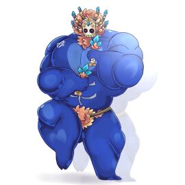anthro bara biceps big_biceps big_blue_bubble big_boobs big_pecs black_eyes black_sclera blue_fur blue_skin boobs boodoo breasts buff dancing ethereal male male_only msm muscular muscular_anthro muscular_arms muscular_male muscular_only muscular_pecs my_singing_buff_or_bara_monsters my_singing_monsters my_singing_monsters:_dawn_of_fire pecs pink_eyes pink_pupils sexy yaoi