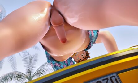 ass bottomless chubby chubby_belly chubby_male daiki_(yudajuda) erect_penis erection fat fat_ass fat_butt fat_male flower_pattern foreskin fully_retracted_foreskin gay gay_male glasses glasses_on_head hawaiian_shirt leaning leaning_forward leaning_on_car leaning_on_object looking_at_viewer male male_focus male_only nipples nipples_outside no_underwear obese obese_male outdoor_nudity outdoors outdoors_nudity outside overweight overweight_male palm_tree pants_removed pantsless penis penis_out retracted_foreskin shirt shirt_only shirt_open showing showing_ass showing_off showing_off_ass showing_penis smartwatch solo solo_focus solo_male unbuttoned unbuttoned_shirt uncircumcised yudajuda