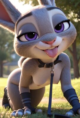 1girls 4_fingers ai ai-created ai_generated all_fours areola bodily_fluids breasts buckteeth collar countershade_face countershade_fur countershade_torso countershading disney eyelashes female fingers footwear furry furry_female grass grey_body grey_fur grey_skin half-closed_eyes judy_hopps lagomorph leash leashed_collar leporid long_ears mammal medium_breasts mostly_nude mostly_nude_anthro mostly_nude_female multicolored_body multicolored_fur multicolored_skin narrowed_eyes nipples nude nude_anthro nude_female open_mouth outdoor_nudity outdoors outside purple_eyes rabbit rabbit_ears saliva shoes solo solo_female teeth thick_thighs thighs tongue tongue_out two-tone_body two-tone_fur two-tone_skin two_tone_body two_tone_fur two_tone_skin upper_teeth white_body white_countershading white_fur white_skin zootopia