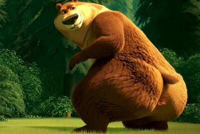 ai_animation ai_generated animated anus ass bear bear_ears bear_tail boog_(open_season) bushes dancing forest forest_background fur furryainudes grass grizzly_bear looking_at_own_butt open_season showing_ass sound tagme trees twerking video