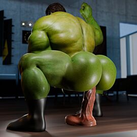 1boy 3d anal anal_penetration ass ass_focus bara big_ass big_butt bubble_ass bubble_butt butt_focus dildo dildo_in_ass dildo_insertion fat_ass fat_butt gay green_body green_skin hulk hulk_(series) kitrell_simz large_ass large_butt male male_only marvel marvel_comics muscular muscular_male penetration rear_view solo solo_male thick_ass thick_butt yaoi
