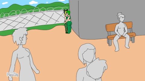 2d 2d_animation 2girls artisgreat female female_focus female_only jojo's_bizarre_adventure kissing public_indecency standing tagme video yuri