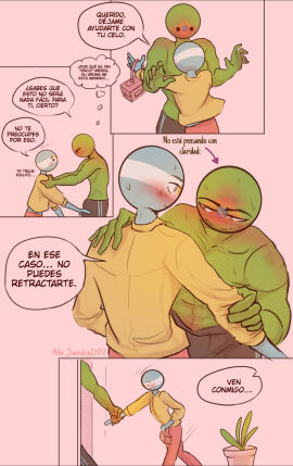 abi_sandia argentina_(countryhumans) arm_grab blush brazil_(countryhumans) countryhumans gay gay_domination half_naked hugging male male_only