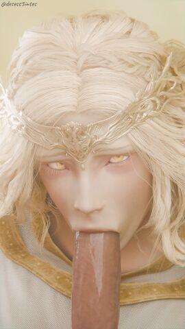 2boys 3d 3d_(artwork) 3d_render blender blender_(software) blender_cycles blonde_hair blowjob desess3intes elden_ring fellatio femboy gay looking_at_viewer miquella miquella_the_kind oral oral_sex pov render shadow_of_the_erdtree tagme twink yaoi