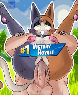 1anthro 1boy 1girls 3_toes absurd_res anthro ass balls big_ass big_breasts big_butt blush bodily_fluids breasts cum cum_in_pussy cum_inside curling_toes domestic_cat duo epic_games feet felid feline felis female female_penetrated flexible fluffy fortnite full_nelson full_nelson_(legs_held) fur genital_fluids genitals glistening glistening_body glistening_eyelids hair hi_res hindpaw huge_ass huge_butt human interspecies jonesy_(fortnite) legs_behind_head legs_up looking_pleasured male male/female male_penetrating male_penetrating_female mammal meow_skulls_(fortnite) moonix_xero multicolored_body multicolored_fur muscular muscular_male navel nipples nude open_mouth paws penetration penile penile_penetration penis penis_in_pussy perineum plant pussy sex sky soles sun sweat tail toes tree vaginal_penetration victory_royale yellow_eyes