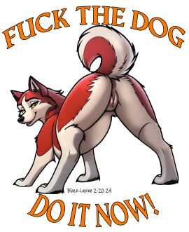 1girls absurd_res alpha_channel anus ass balto_(film) balto_(series) blaze-lupine canid canine canis countershade_face countershade_fur countershade_tail countershade_torso countershading domestic_dog english_text female feral fur genitals hi_res husky imminent_bestiality jenna_(balto) mammal nordic_sled_dog presenting presenting_hindquarters profanity pussy quadruped raised_tail rear_view simple_background solo solo_feral spitz tail text transparent_background universal_studios yellow_eyes