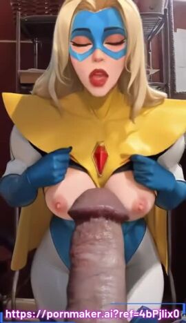 ahe_gao ai_generated animated assisted_blowjob assisted_deepthroat assisted_fellatio assisted_oral blonde_blazer collaborative_fellatio complicated cum cum_in_mouth cum_on_face cumshot dispatch_(game) eye_contact fellatio handjob handjob_while_sucking no_sound pornmaker.ai tagme teamwork video