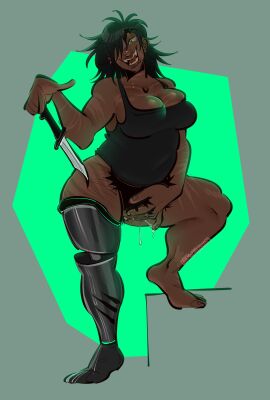 1cuntboy amputee asher_(bioweaponized) ass background bileshroom black_hair black_pubes black_pubic_hair breasts bushy_pubes chubby clitoris color colored commission cuntboy dark_skin ear_piercing ear_ring earring earrings green_eyes hairy_pussy intersex knife large_ass large_boobs large_breasts large_butt large_hips large_thighs lip_piercing male male_with_breasts no_bra no_panties no_pants no_text no_underwear nose_piercing original pierced_collarbone pierced_ear pierced_ears pierced_lip pierced_nose piercing piercings pinup prosthetic prosthetic_leg prosthetic_limb pubes pubic_hair pussy scar scar_on_face scarred scars scars_all_over scars_on_arm scars_on_chest scars_on_face scars_on_thighs septum_piercing septum_ring shaded shirt_only shoulder_length_hair solo tank_top tanktop wet_pussy wide_ass wide_hips wide_thighs