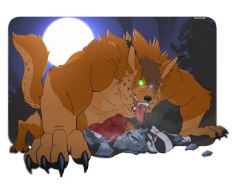 absurd_res american_badger animal_genitalia animal_penis anthro armor badger bedivere_(bediverebadger) black_body black_fur bodily_fluids canid canine canine_genitalia canine_penis canis coyote duo facial_piercing felid feline forest frottage fur genital_fluids genitals heterochromia hi_res humanoid_genitalia humanoid_penis hybrid imminent_rape imminent_sex knight knot knotted_penis lynx male male/male mammal muscular muscular_male mustelid musteline night nose_piercing nose_ring orange_body orange_fur penile penis penises_touching piercing plant precum ring_piercing saliva seb_(sebdaconx) sex size_difference soraawoolf tail tail_tuft tongue tongue_out tree tuft tufted_ears tufted_fur warrior white_body white_fur