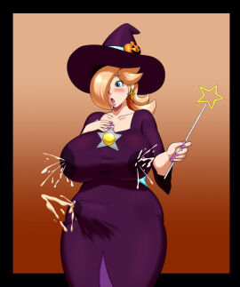 1futa big_breasts bimbo blonde_hair blue_eyes breasts brooch bulge casual_nudity cleavage clothed clothing cum cum_through_clothes cum_through_clothing cumshot dress earrings ejaculation fully_clothed futa_only futanari hair_over_one_eye hand_on_chest hands-free handsfree_ejaculation huge_breasts intersex lactation lactation_without_expressing large_breasts lips lipstick long_hair looking_to_the_side mario_(series) mario_kart mario_kart_tour nail_polish nintendo nipples_visible_through_clothing no_bra open_mouth penis penis_under_dress plump princess_rosalina revealing_clothes solo speeds star_earrings tagme tenting wand wide_hips witch witch_hat