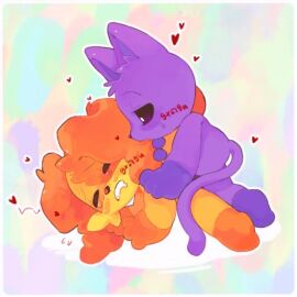 anthro anthro_on_anthro anthro_only canine catnap catnap_(poppy_playtime) critters_(poppy_playtime) dogday dogday_(poppy_playtime) doggy domestic_cat domestic_dog feline furry_only gx5lgu male male/male no_humans orange_fur orange_skin poppy_playtime poppy_playtime_(chapter_3) purple_fur purple_skin sex smiling_critters tagme